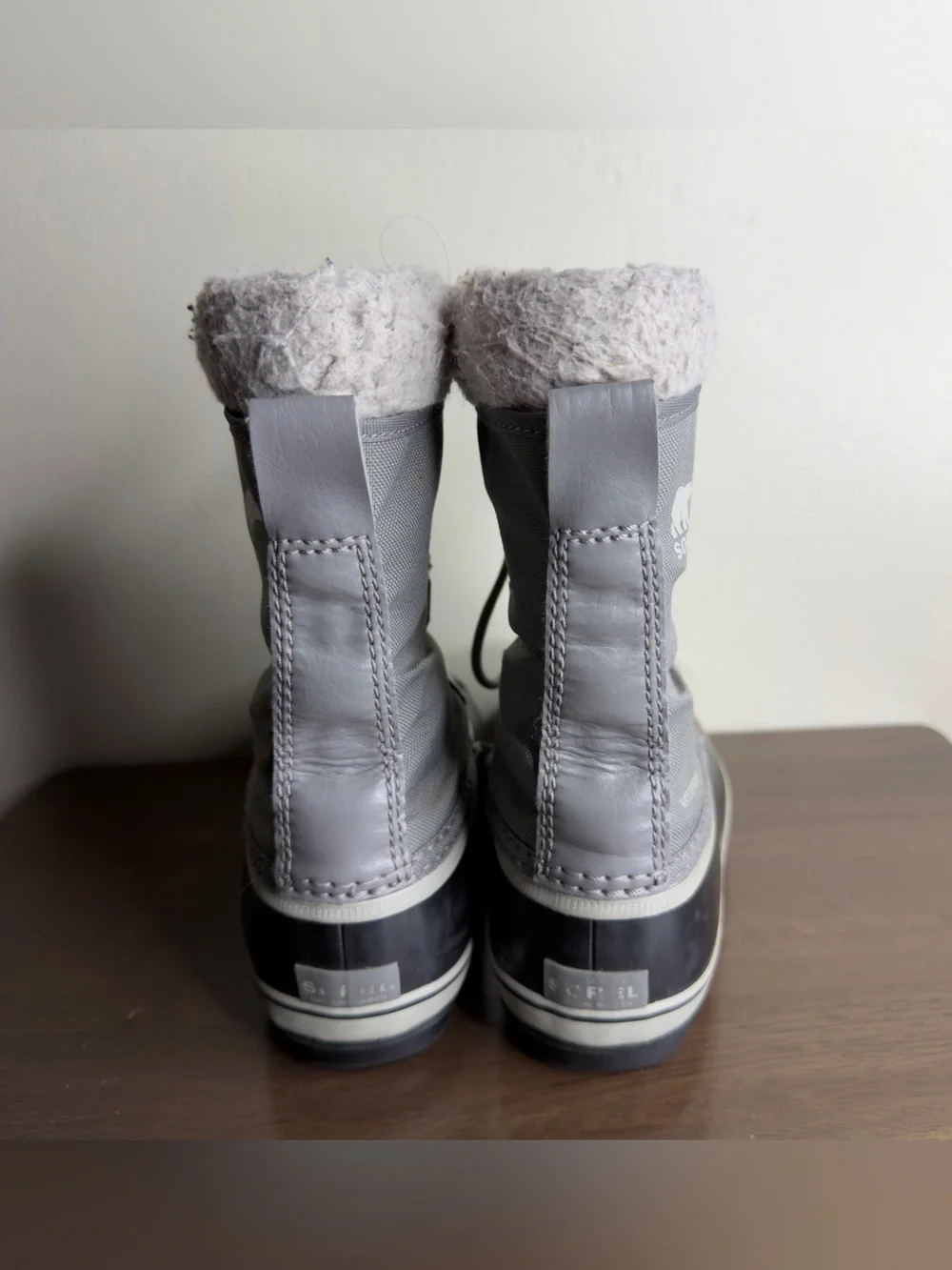 SOREL Yoot Pac Nylon Gray Waterproof Snow Boots Sz 3 Kids